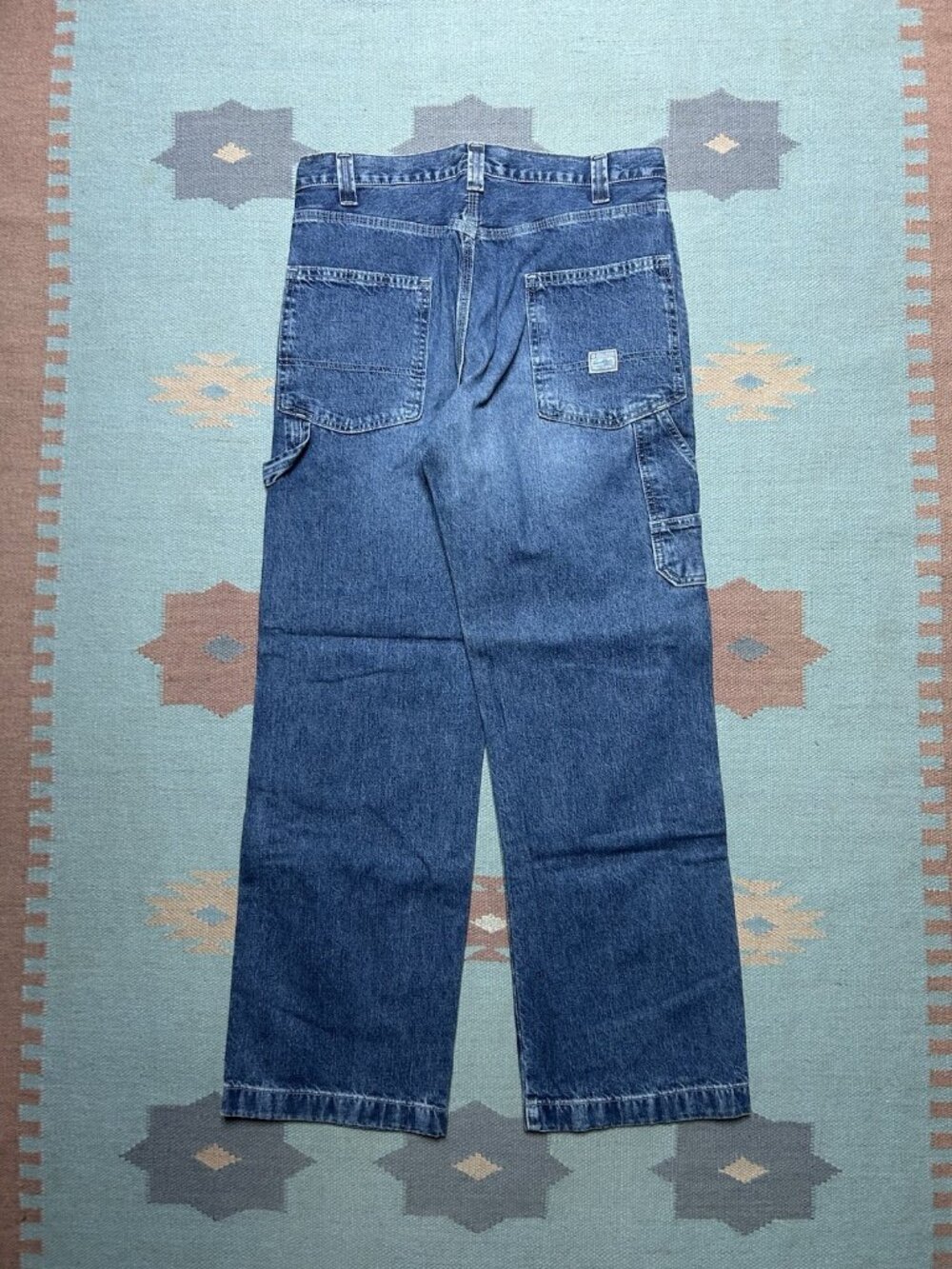 Vintage Levi’s carpenter jeans workwear denim dark skater baggy wide leg 32x31